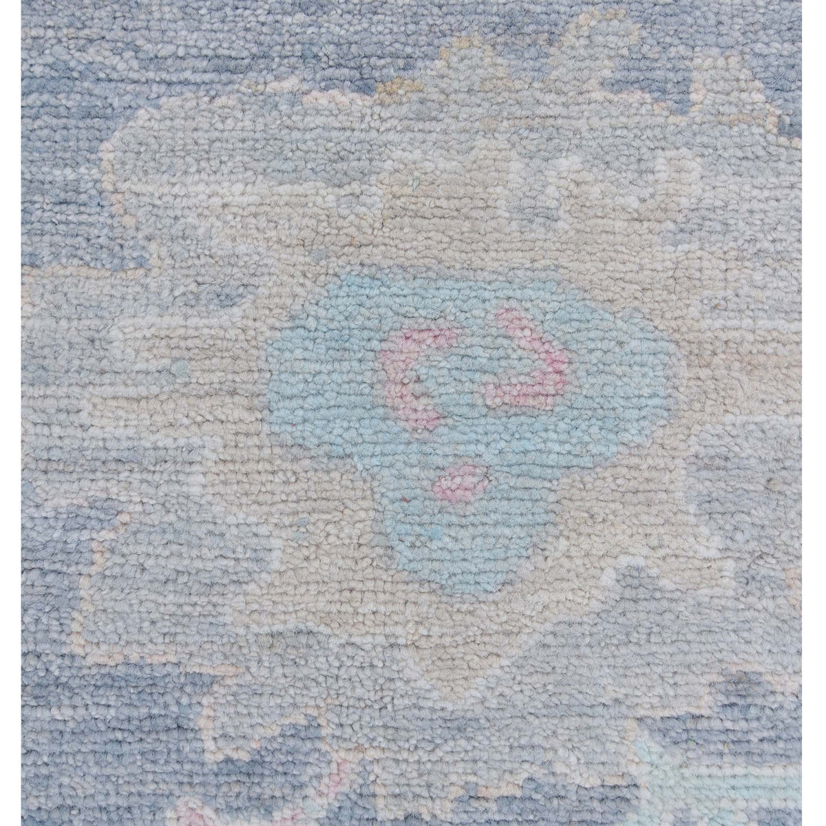 Pacific Ushak Wool Weft 43424 Grey Ivory Transitional Hand Knotted Rug