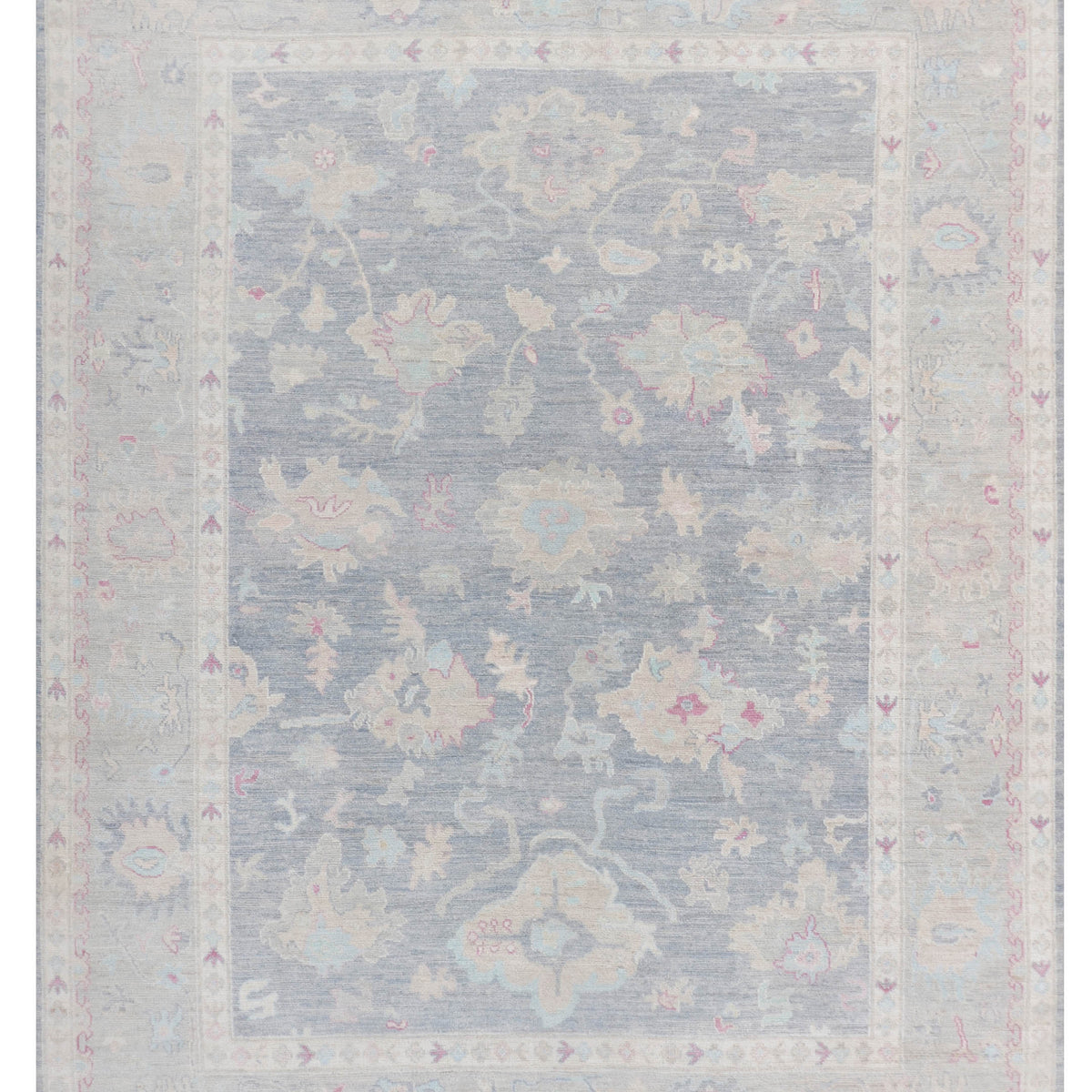 Pacific Ushak Wool Weft  Grey Ivory Transitional