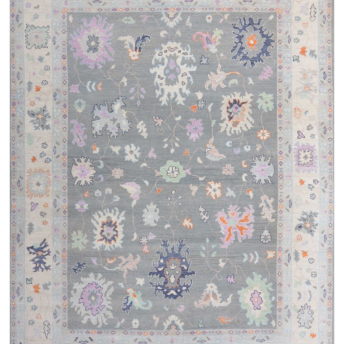 Pacific Ushak Wool Weft  Grey Beige Transitional