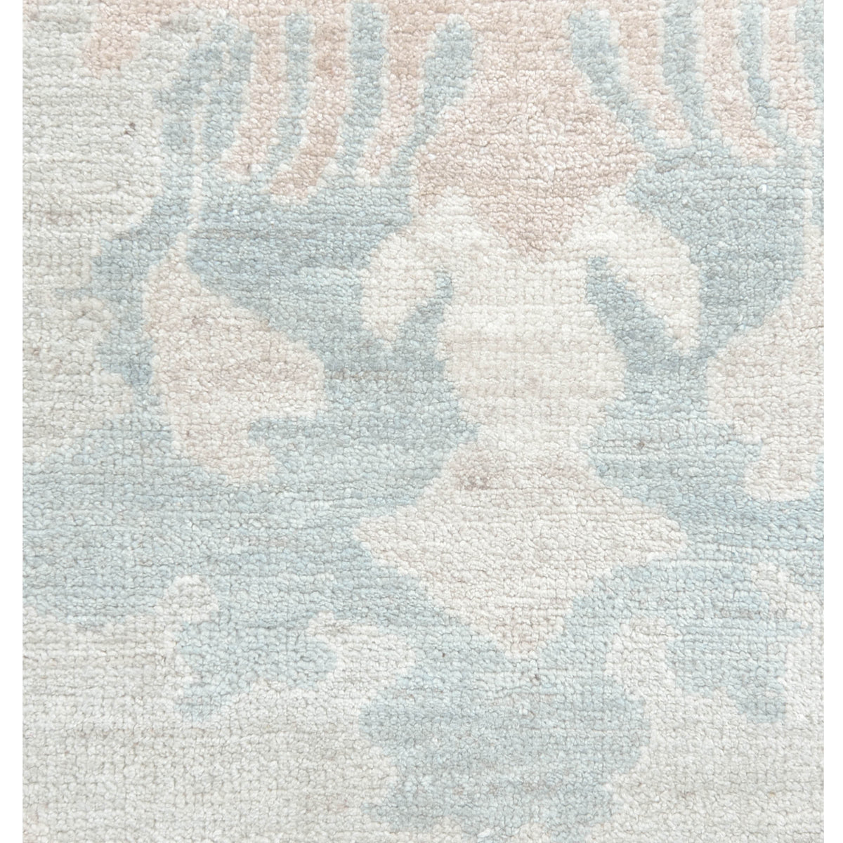 Pacific Ushak Wool Weft 43374 Grey Beige Transitional Hand Knotted Rug