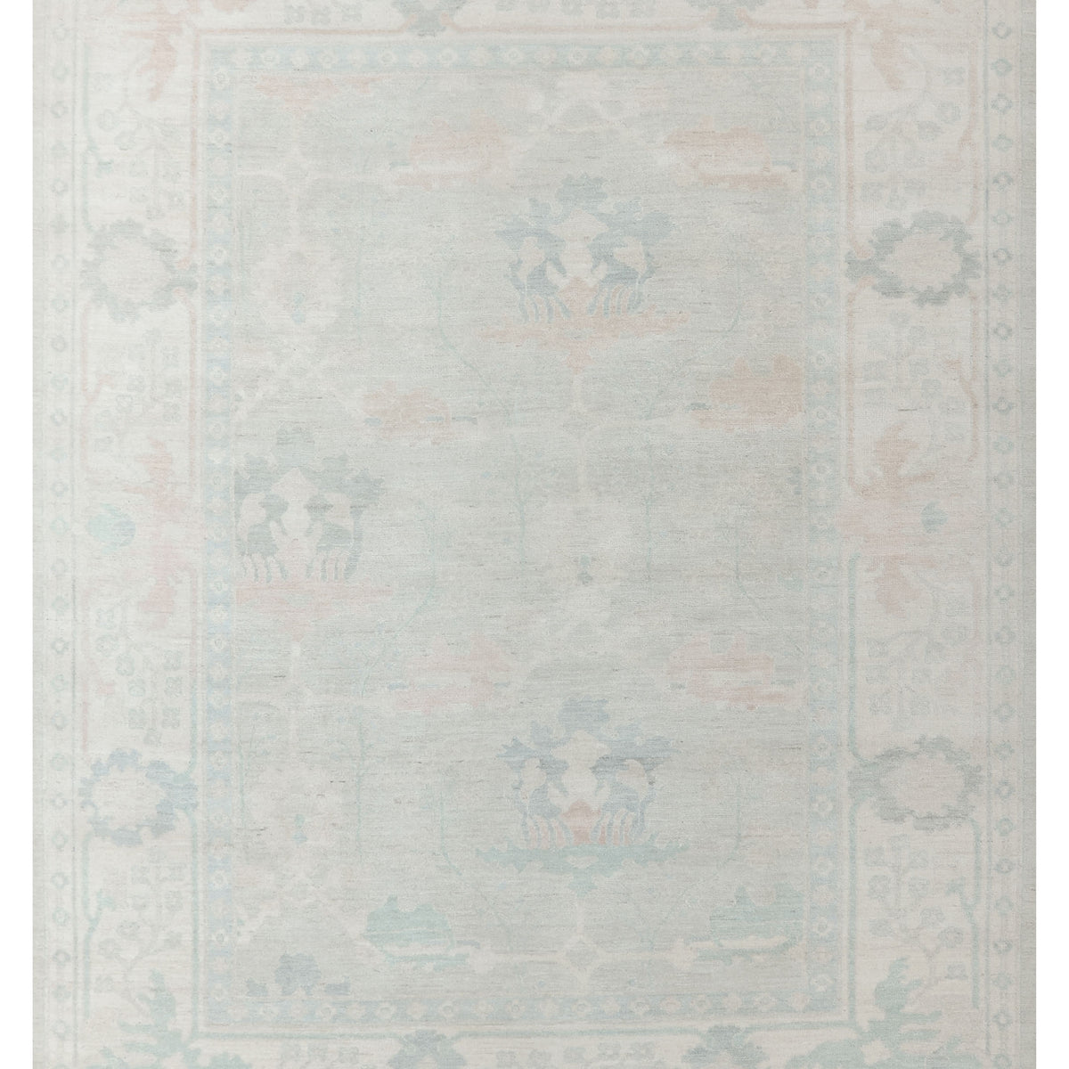 Pacific Ushak Wool Weft  Grey Beige Transitional