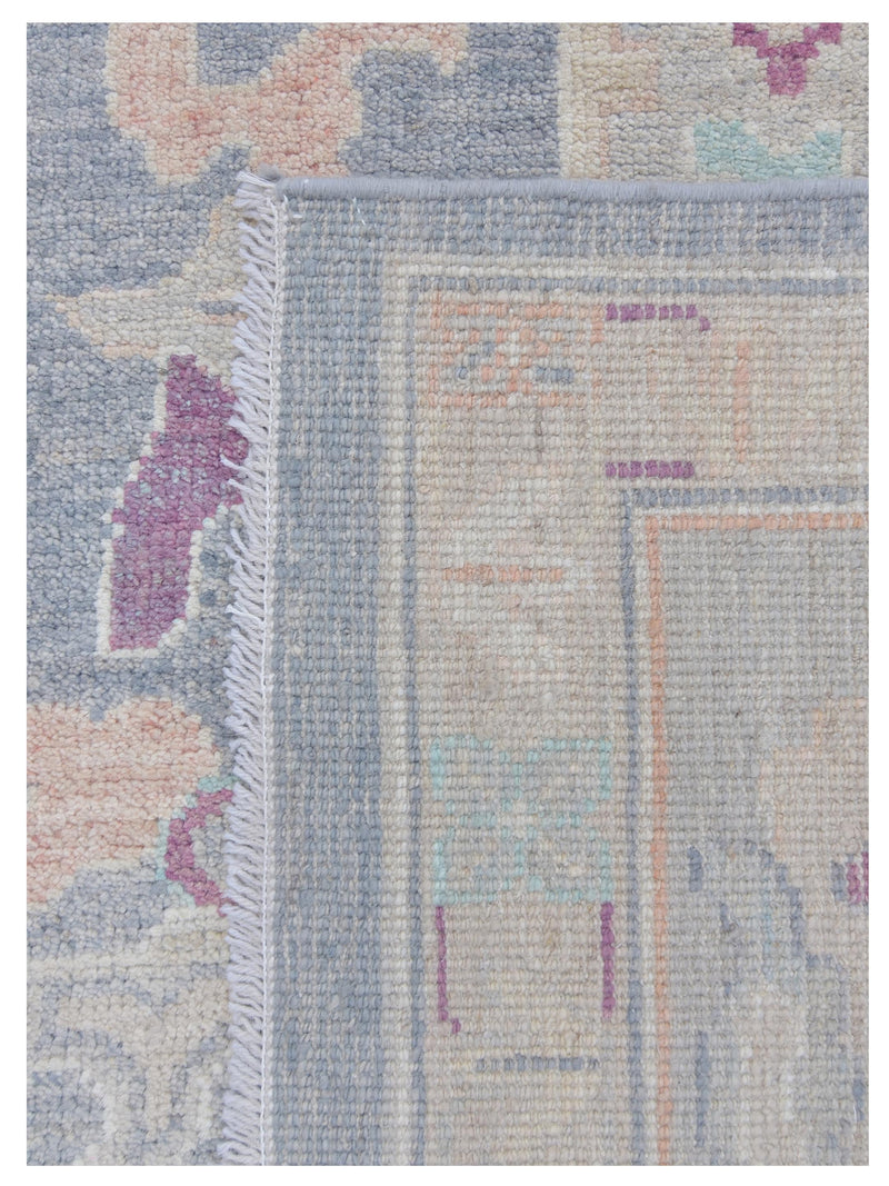 Pacific Ushak Wool Weft 43377 D.Grey Grey Transitional Hand Knotted Rug