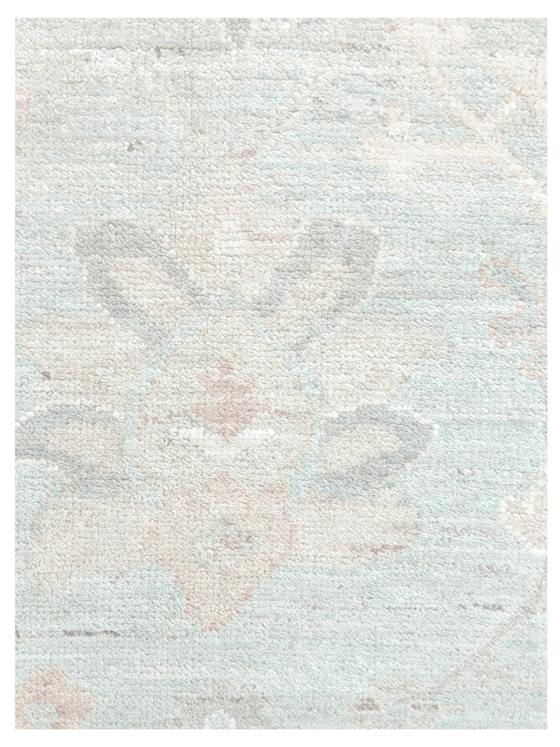 Pacific Ushak Wool Weft 43378 Blue Dk.Grey Transitional Hand Knotted Rug