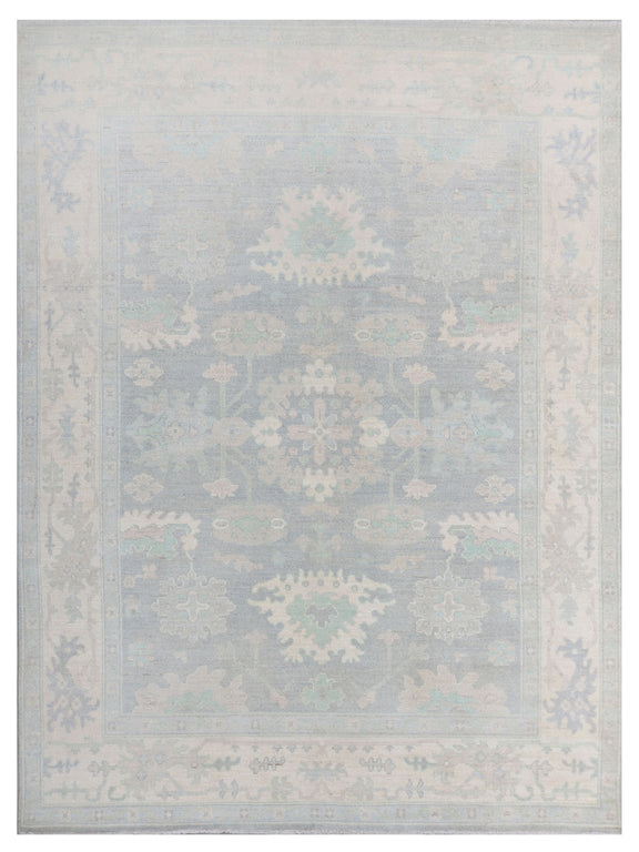 Pacific Ushak Wool Weft  Grey Beige Transitional