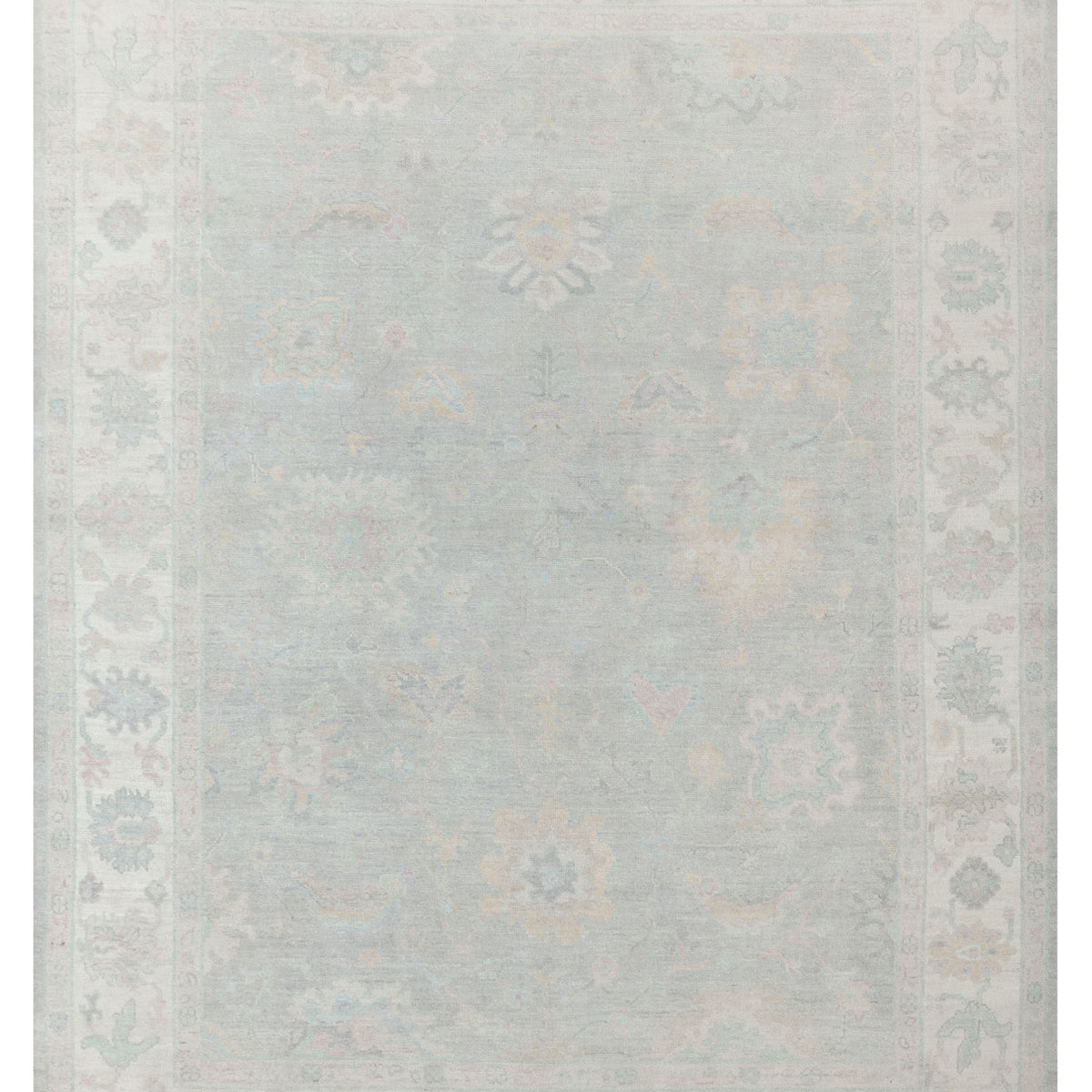 Pacific Ushak Wool Weft  Grey Ivory Transitional