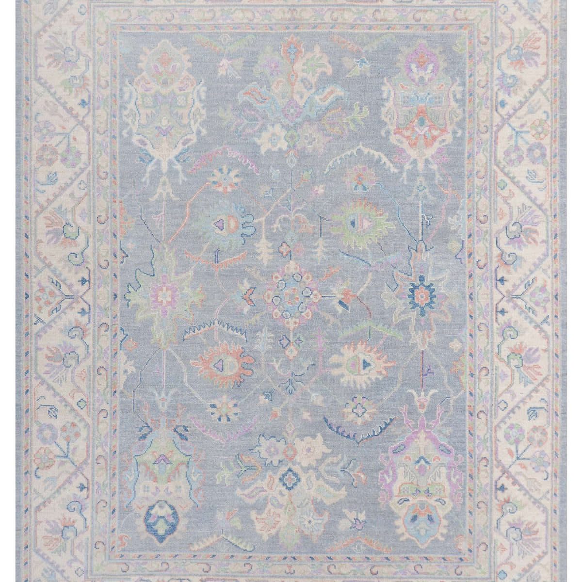 Pacific Ushak Wool Weft  Grey Beige Transitional