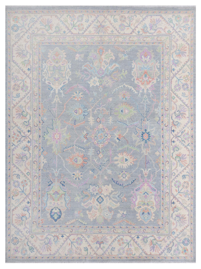 Pacific Ushak Wool Weft  Grey Beige Transitional