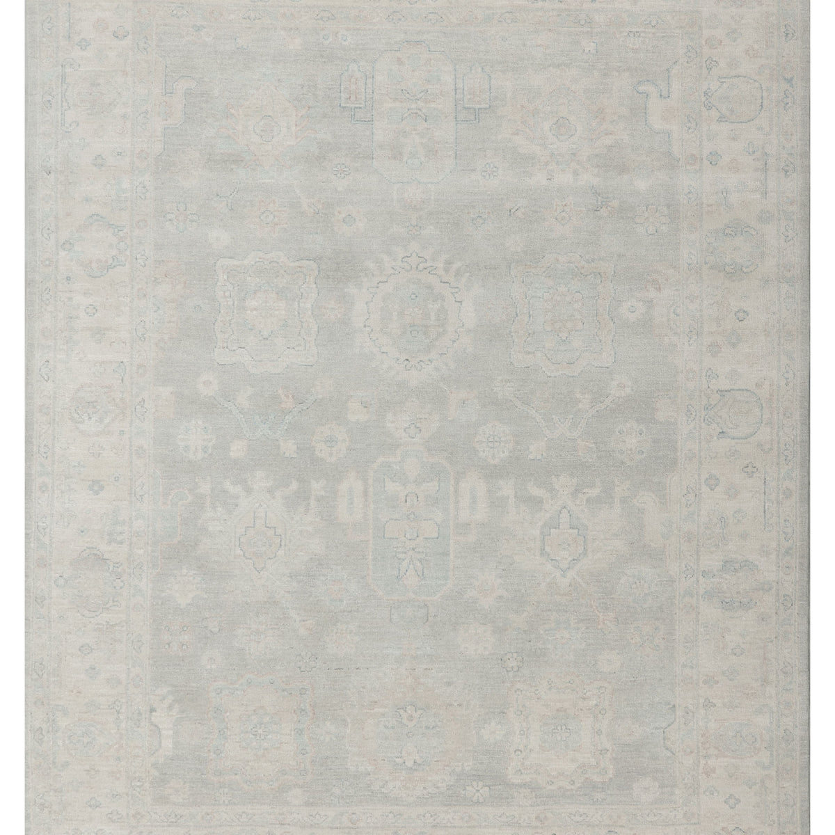 Pacific Ushak Wool Weft  Grey Beige Transitional