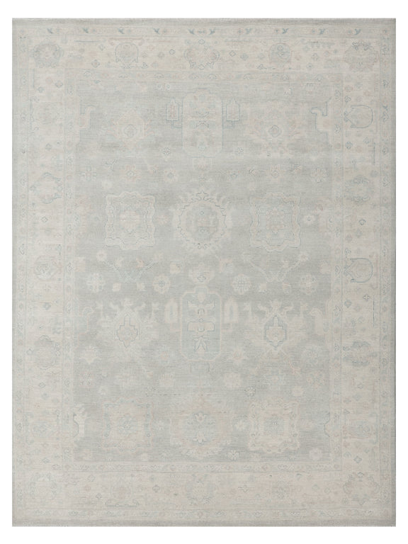 Pacific Ushak Wool Weft  Grey Beige Transitional