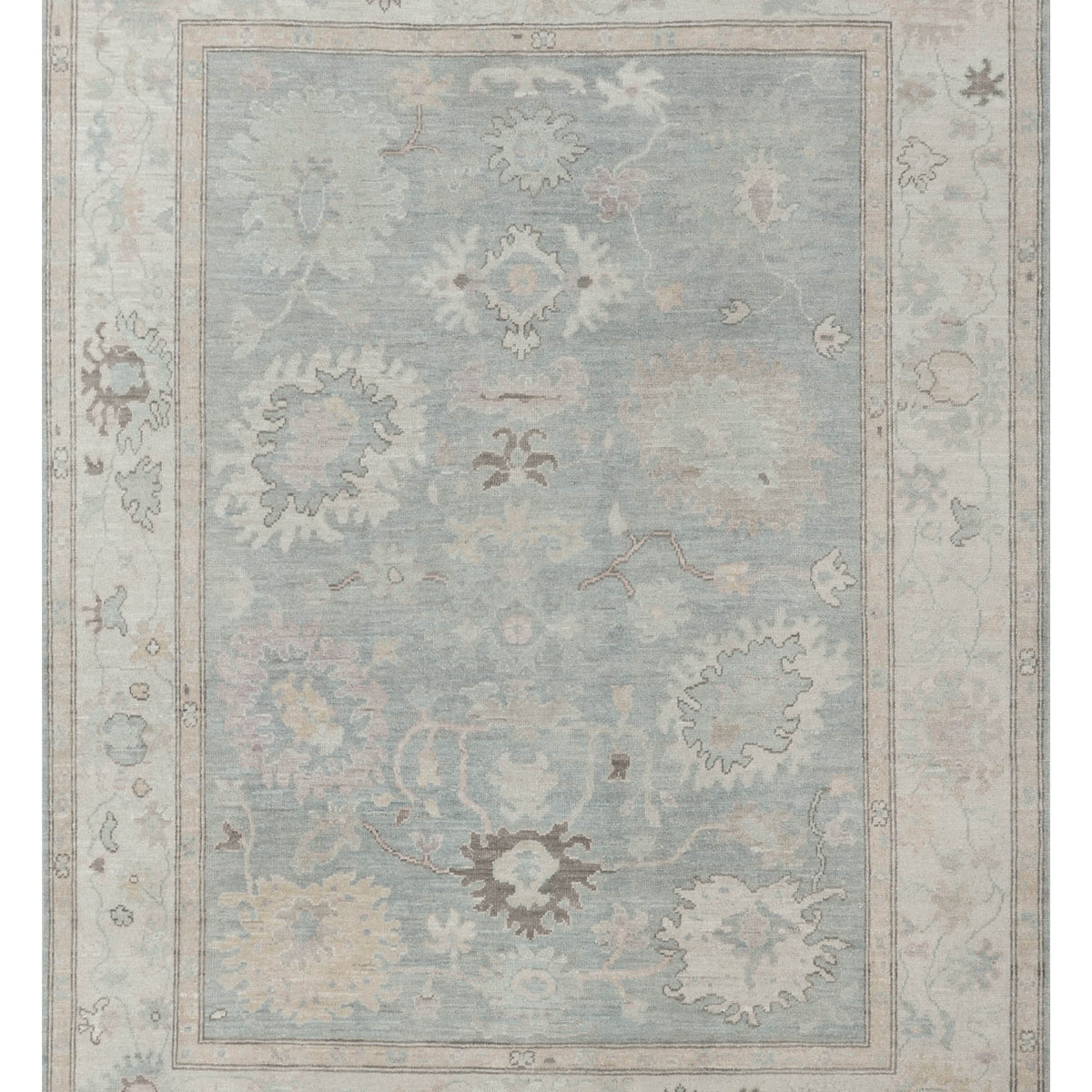Pacific Ushak Wool Weft  Grey Ivory Transitional
