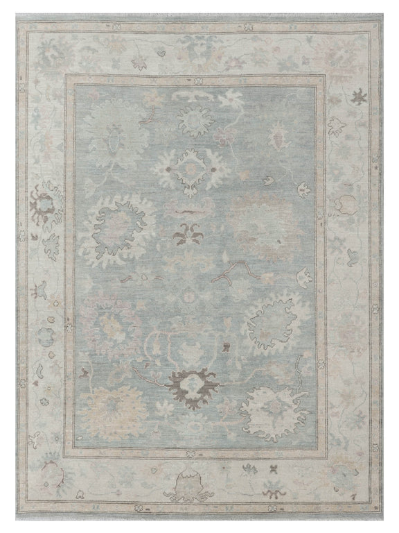 Pacific Ushak Wool Weft  Grey Ivory Transitional