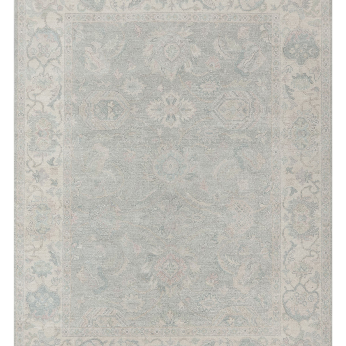 Pacific Ushak Wool Weft  Grey Ivory Transitional