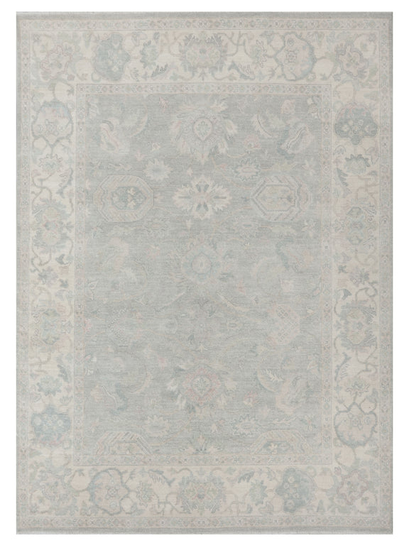 Pacific Ushak Wool Weft  Grey Ivory Transitional