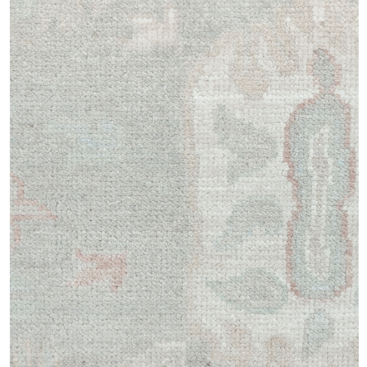Pacific Ushak Wool Weft 43391 Grey Ivory Transitional Hand Knotted Rug