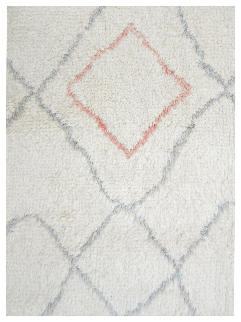 Pacific Moroccan 43392 Ivory Grey Transitional Hand Knotted Rug