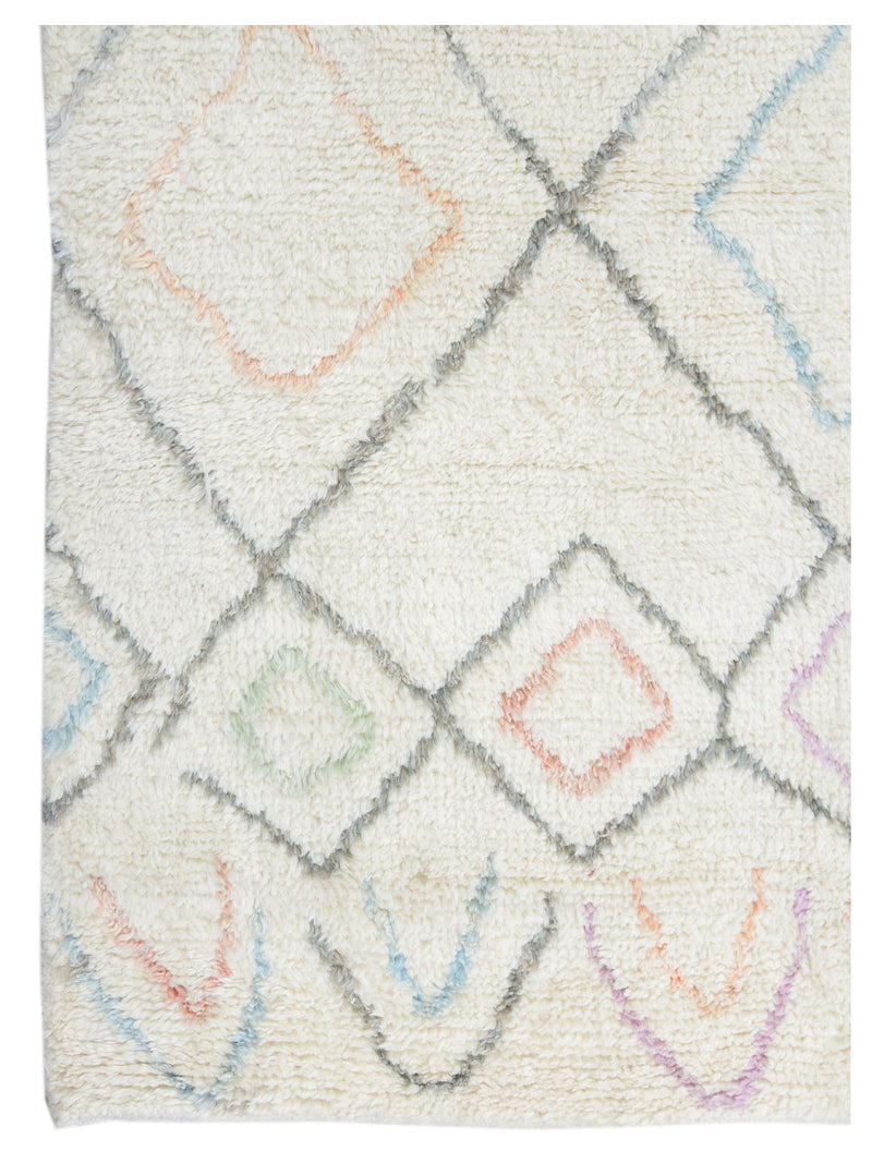 Pacific Moroccan 43392 Ivory Grey Transitional Hand Knotted Rug