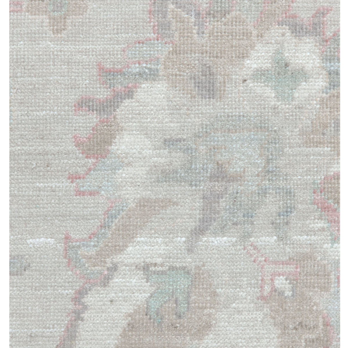 Pacific Ushak Wool Weft 43396 Beige Grey Transitional Hand Knotted Rug