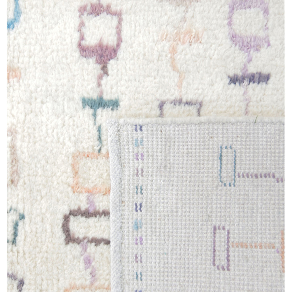 Pacific Moroccan 43398 Ivory Multi Transitional Hand Knotted Rug