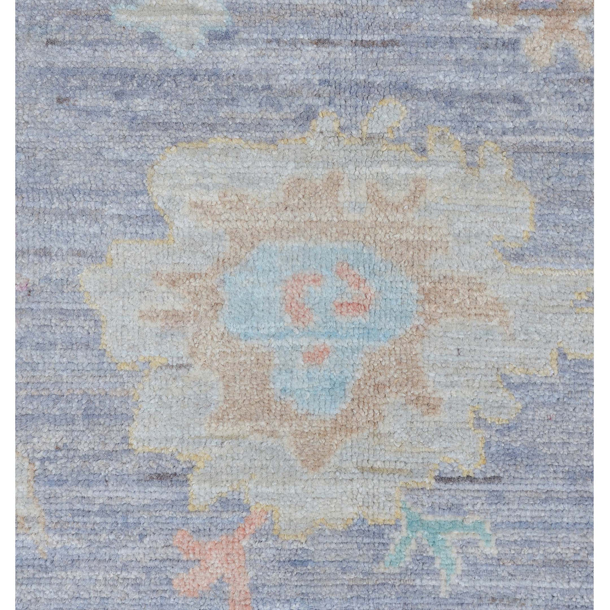 Pacific Ushak Wool Weft 43402 Grey Ivory Transitional Hand Knotted Rug