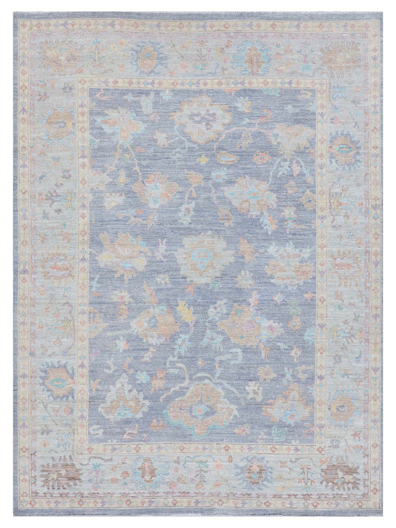 Pacific Ushak Wool Weft  Grey Ivory Transitional