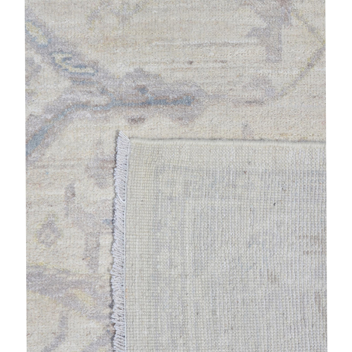 Pacific Ushak Wool Weft 43403 Ivory Ivory Transitional Hand Knotted Rug