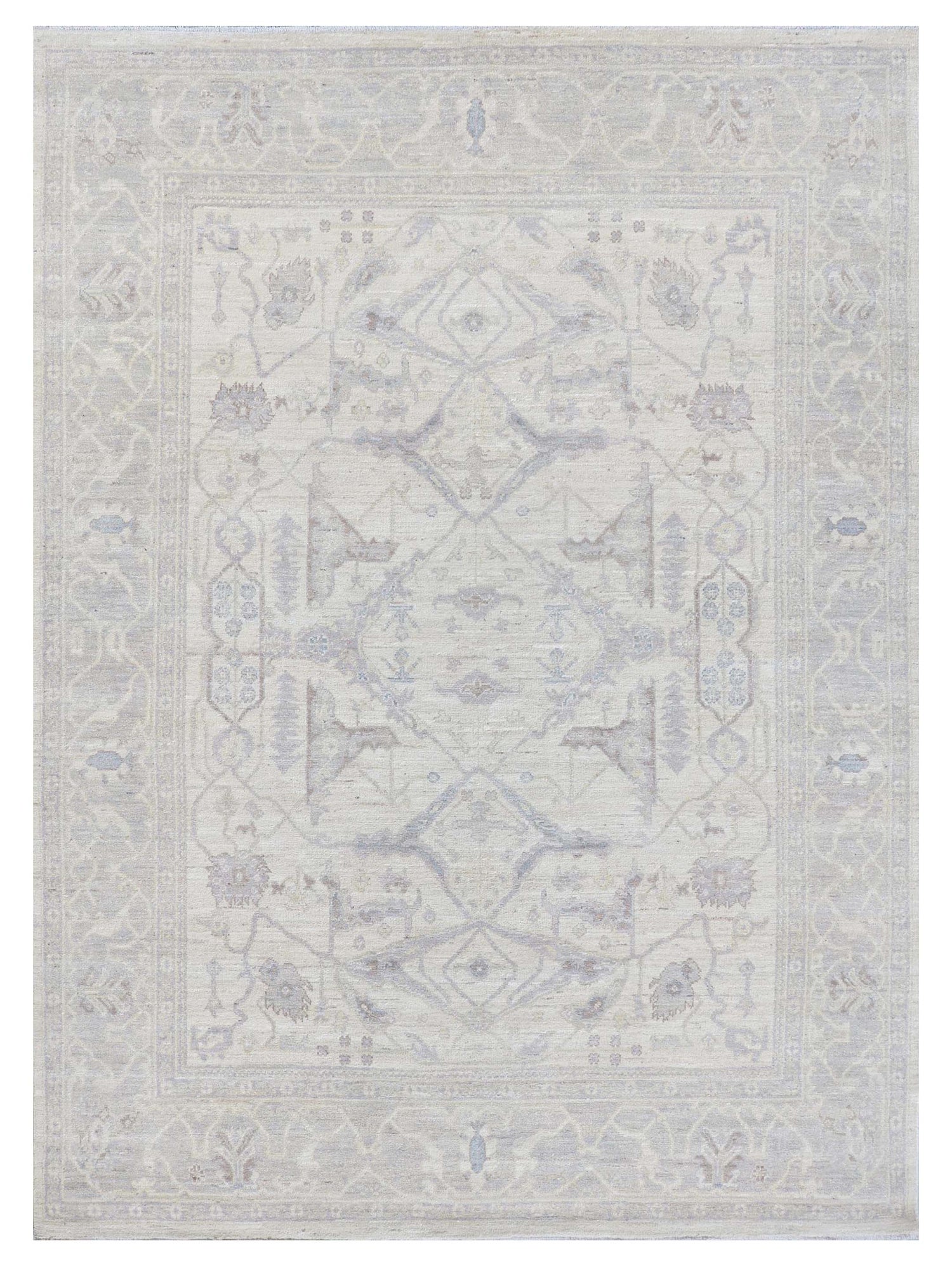 Pacific Ushak Wool Weft  Ivory Ivory Transitional