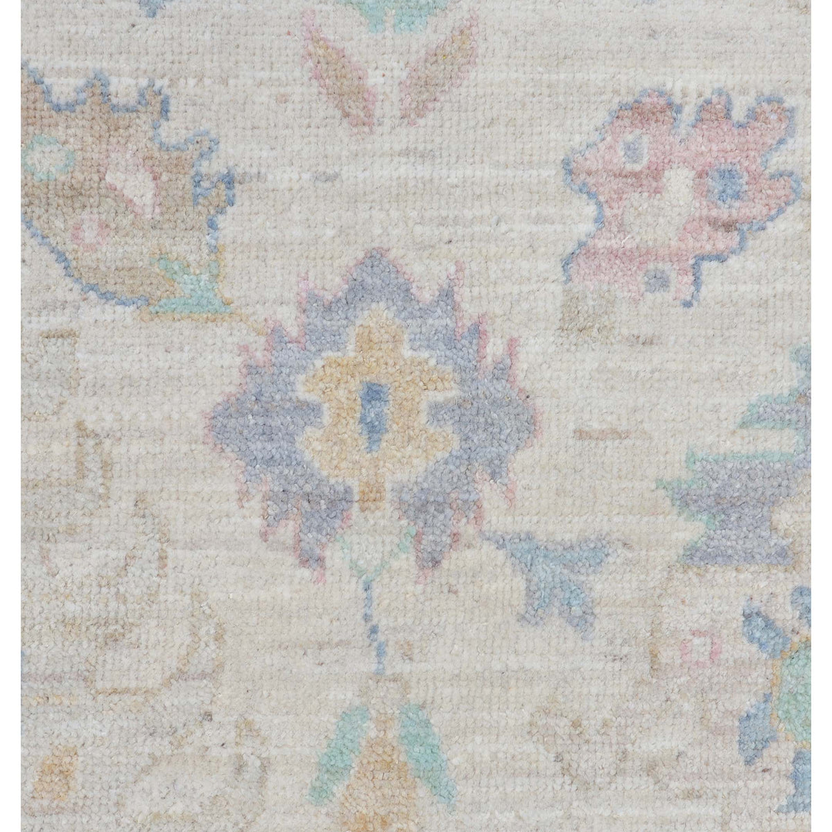 Pacific Ushak Wool Weft 43405 Ivory Grey Transitional Hand Knotted Rug