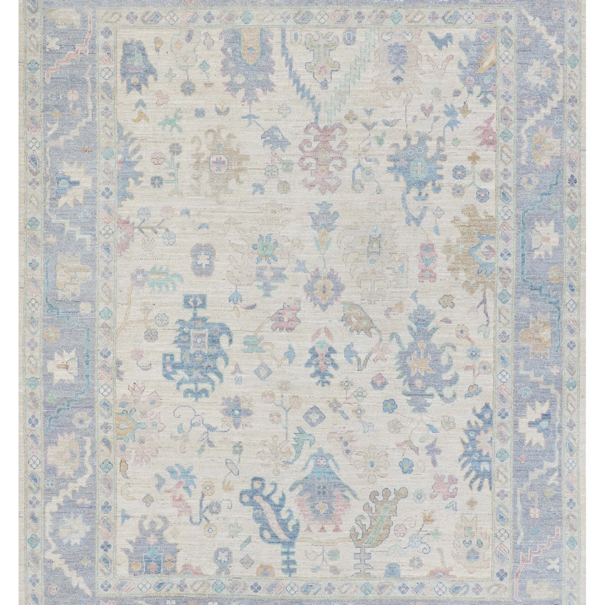 Pacific Ushak Wool Weft  Ivory Grey Transitional