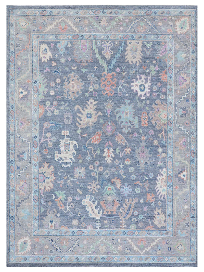 Pacific Ushak Wool Weft  Grey Ivory Transitional