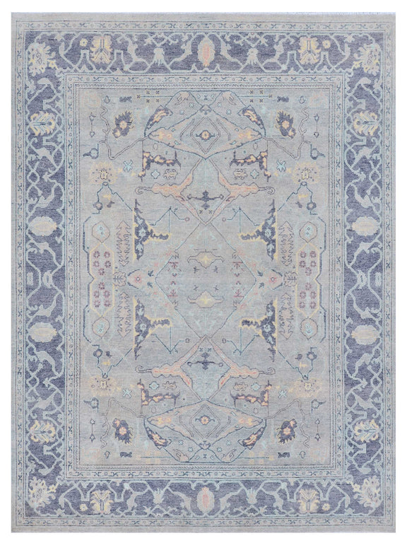 Pacific Ushak Wool Weft  Ivory Grey Transitional