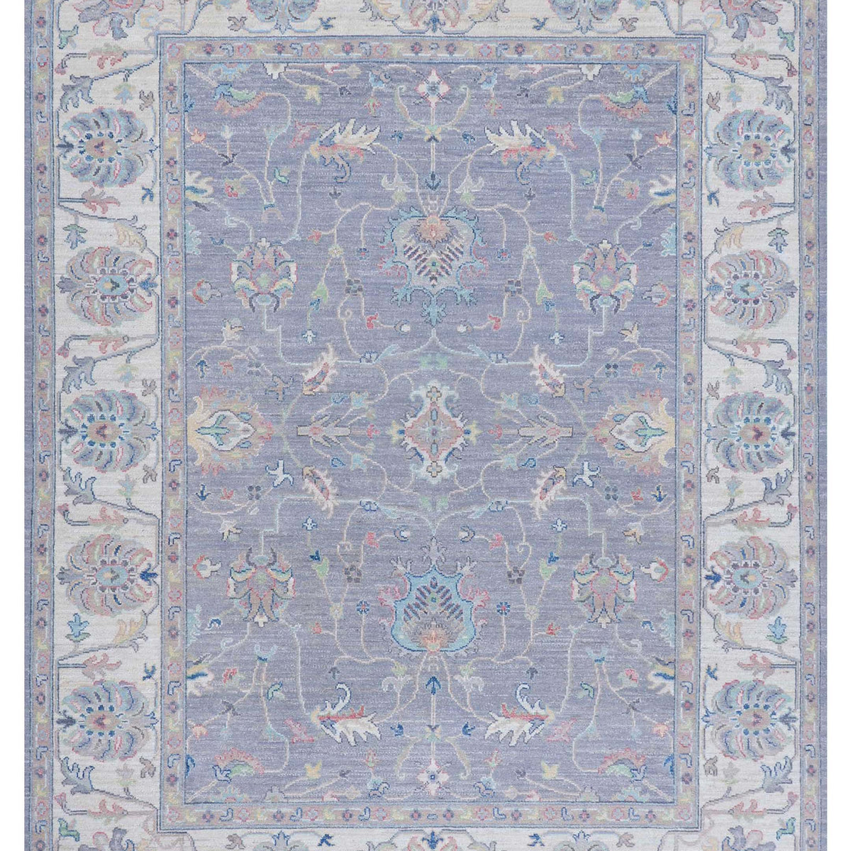 Pacific Ushak Wool Weft  Grey Ivory Transitional