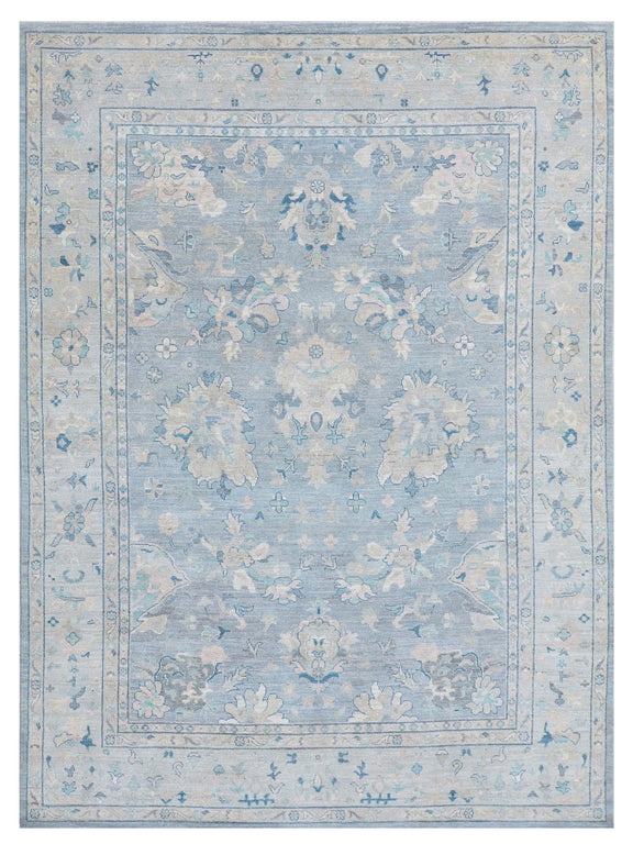 Pacific Ushak Wool Weft  Grey Ivory Transitional