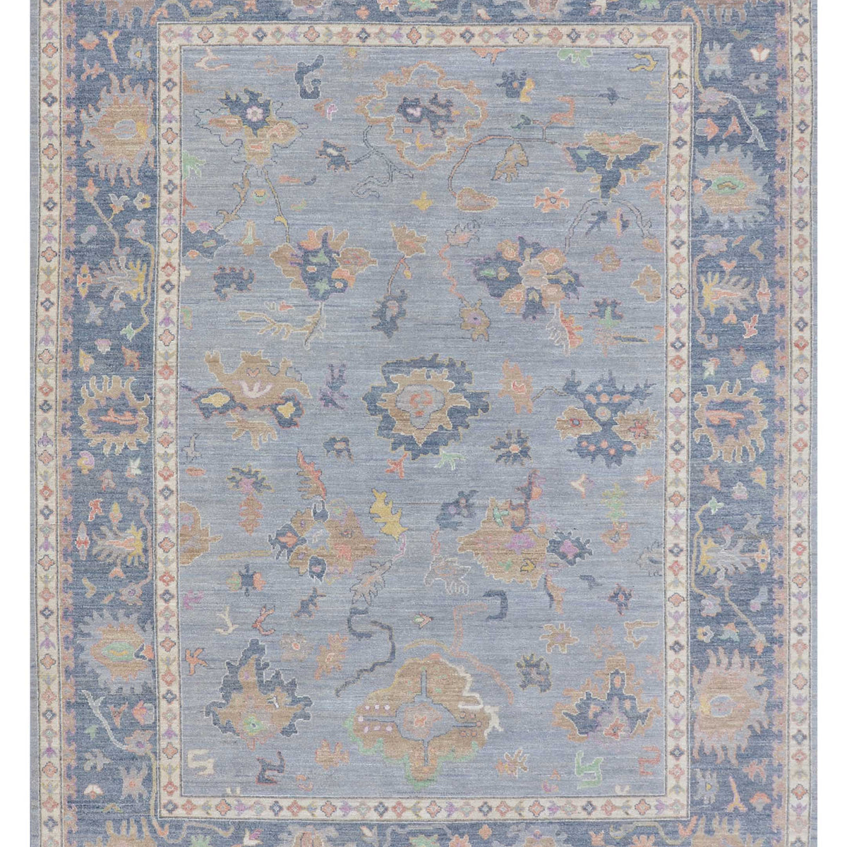 Pacific Ushak Wool Weft  Grey Ivory Transitional