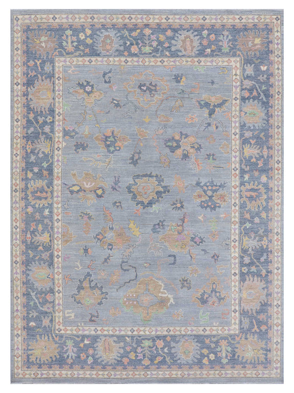 Pacific Ushak Wool Weft  Grey Ivory Transitional