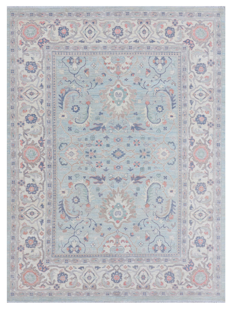 Pacific Ushak Wool Weft  Grey Ivory Transitional