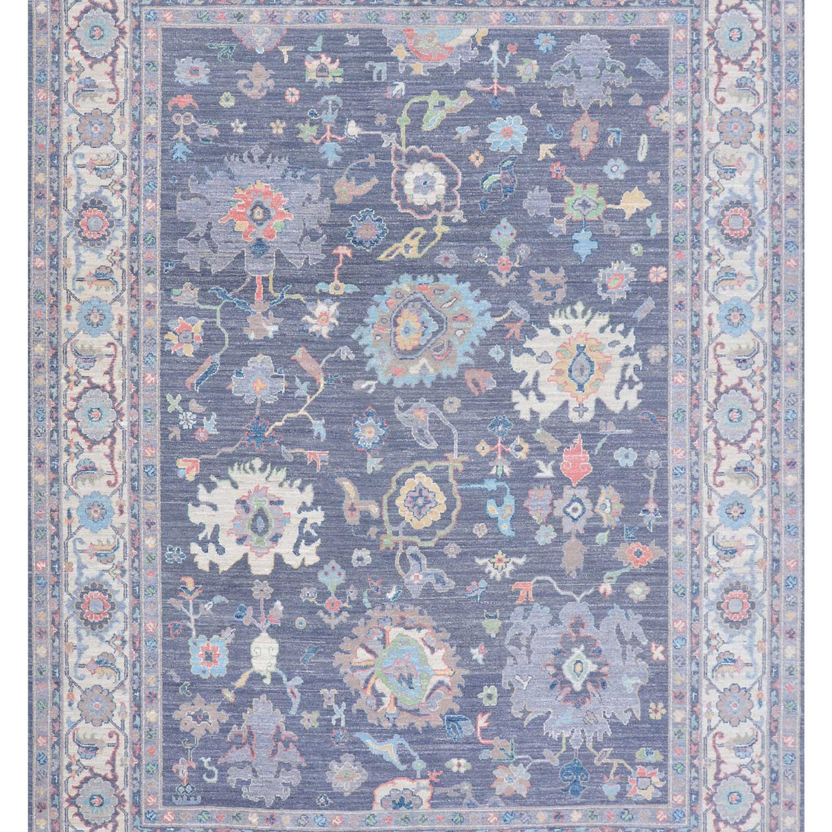 Pacific Ushak Wool Weft  Grey Ivory Transitional