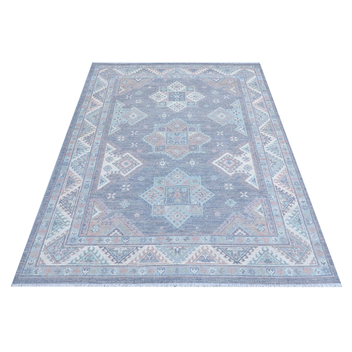Pacific Ushak 43427 Grey Ivory Transitional Hand Knotted Rug