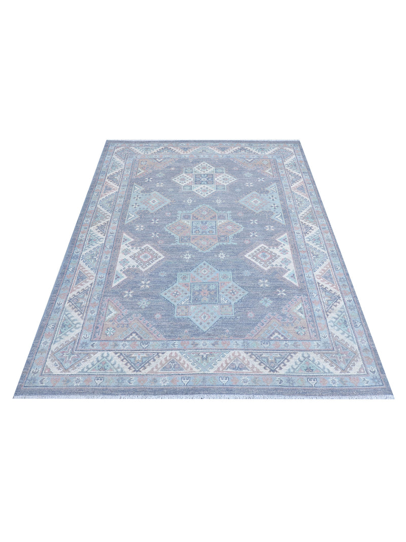 Pacific Ushak 43427 Grey Ivory Transitional Hand Knotted Rug