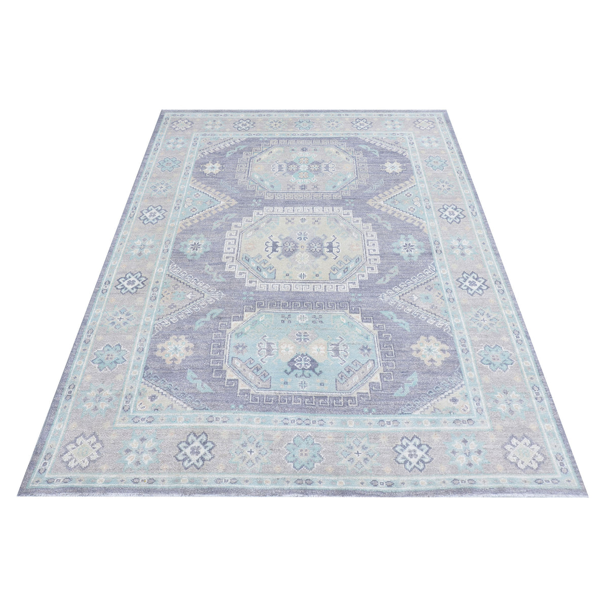 Pacific Ushak 43429 Grey Ivory Transitional Hand Knotted Rug
