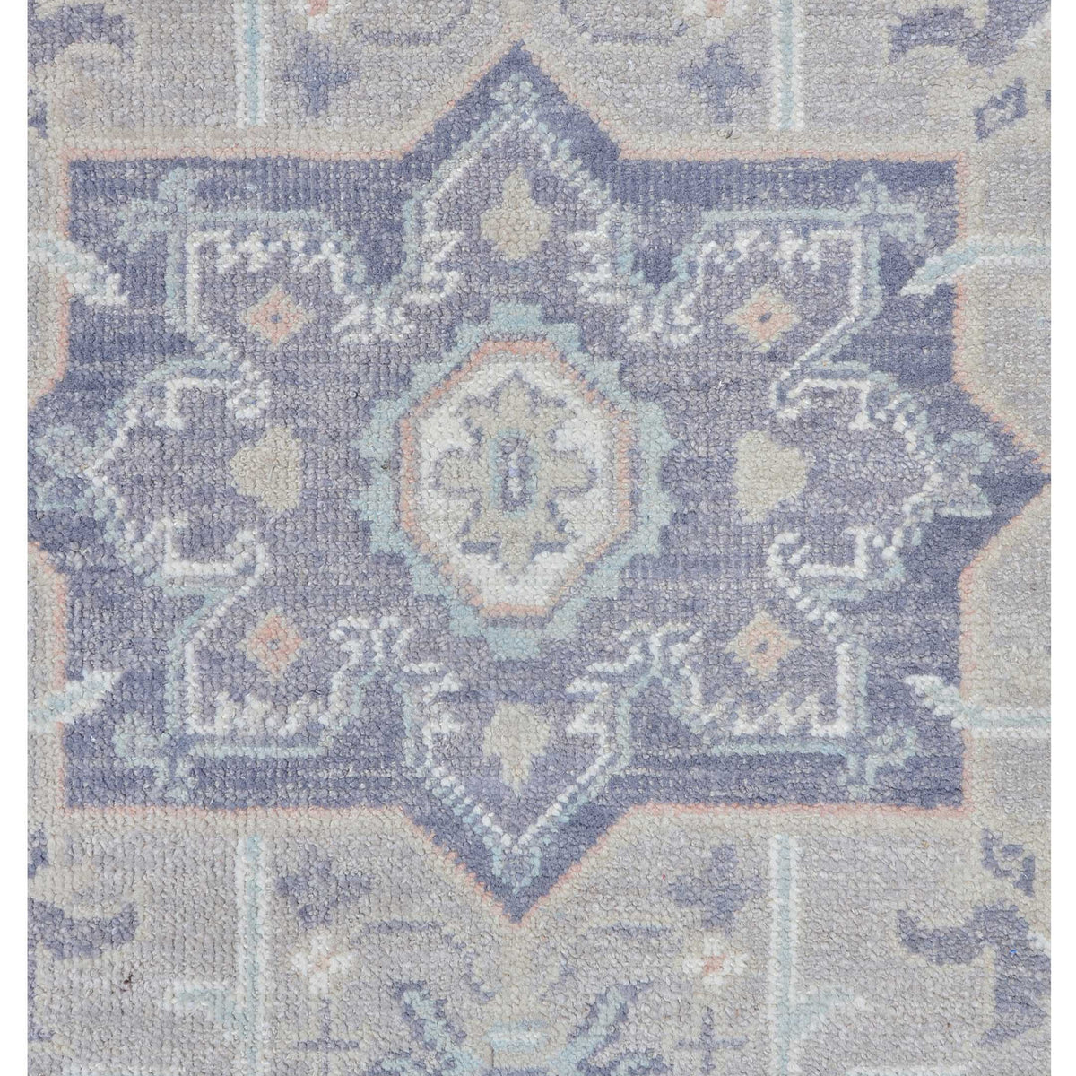 Pacific Ushak 43430 Grey Ivory Transitional Hand Knotted Rug