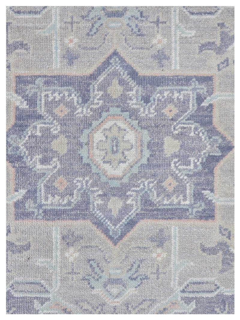 Pacific Ushak 43430 Grey Ivory Transitional Hand Knotted Rug