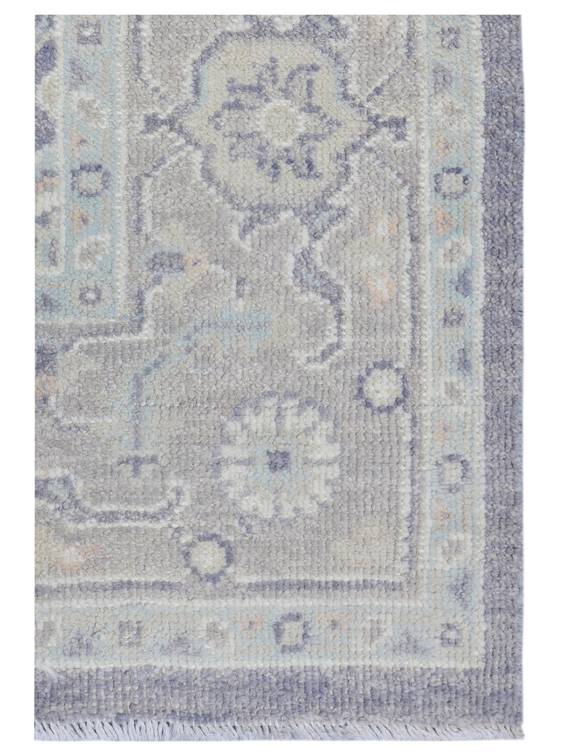 Pacific Ushak 43430 Grey Ivory Transitional Hand Knotted Rug