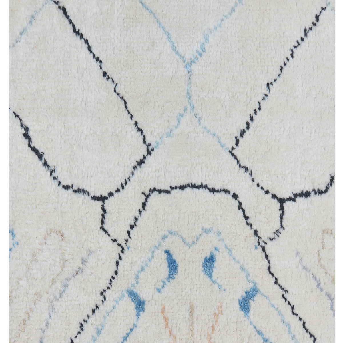 Pacific Moroccan 43431 Ivory Ivory Transitional Hand Knotted Rug