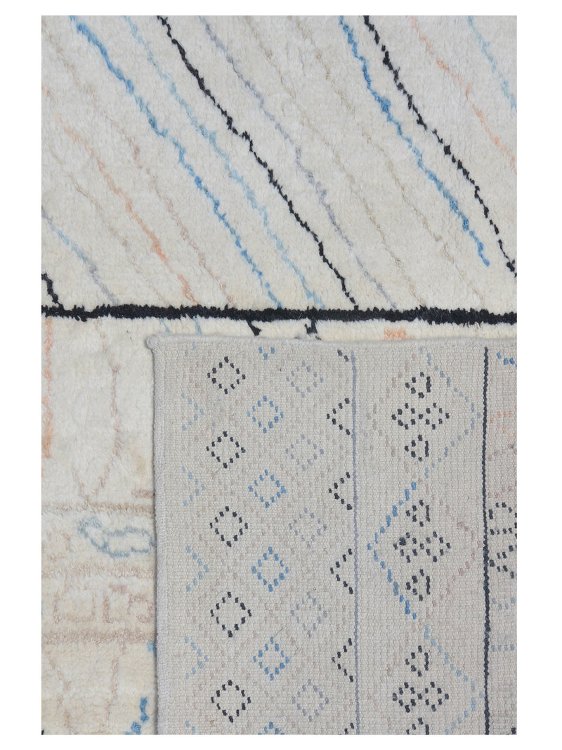 Pacific Moroccan 43431 Ivory Ivory Transitional Hand Knotted Rug