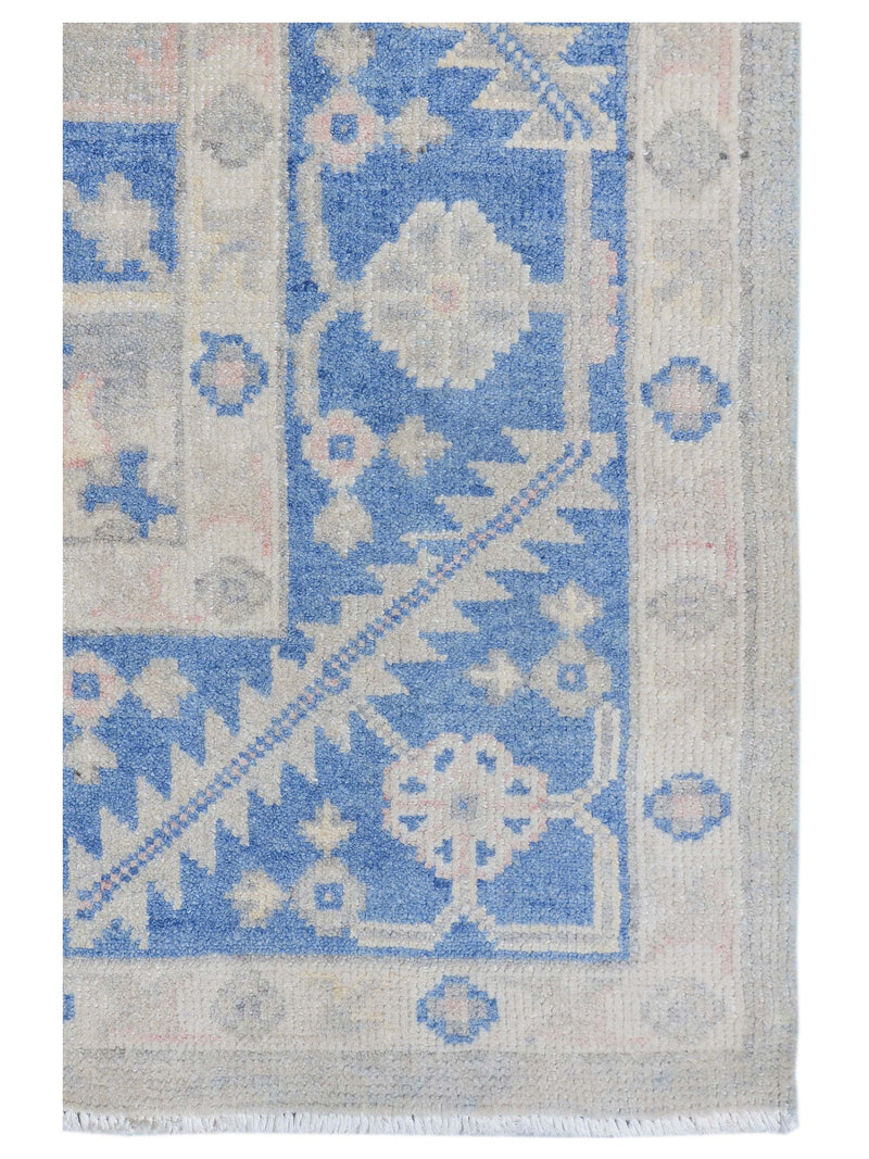 Pacific Ushak 43433 Blue Blue Transitional Hand Knotted Rug