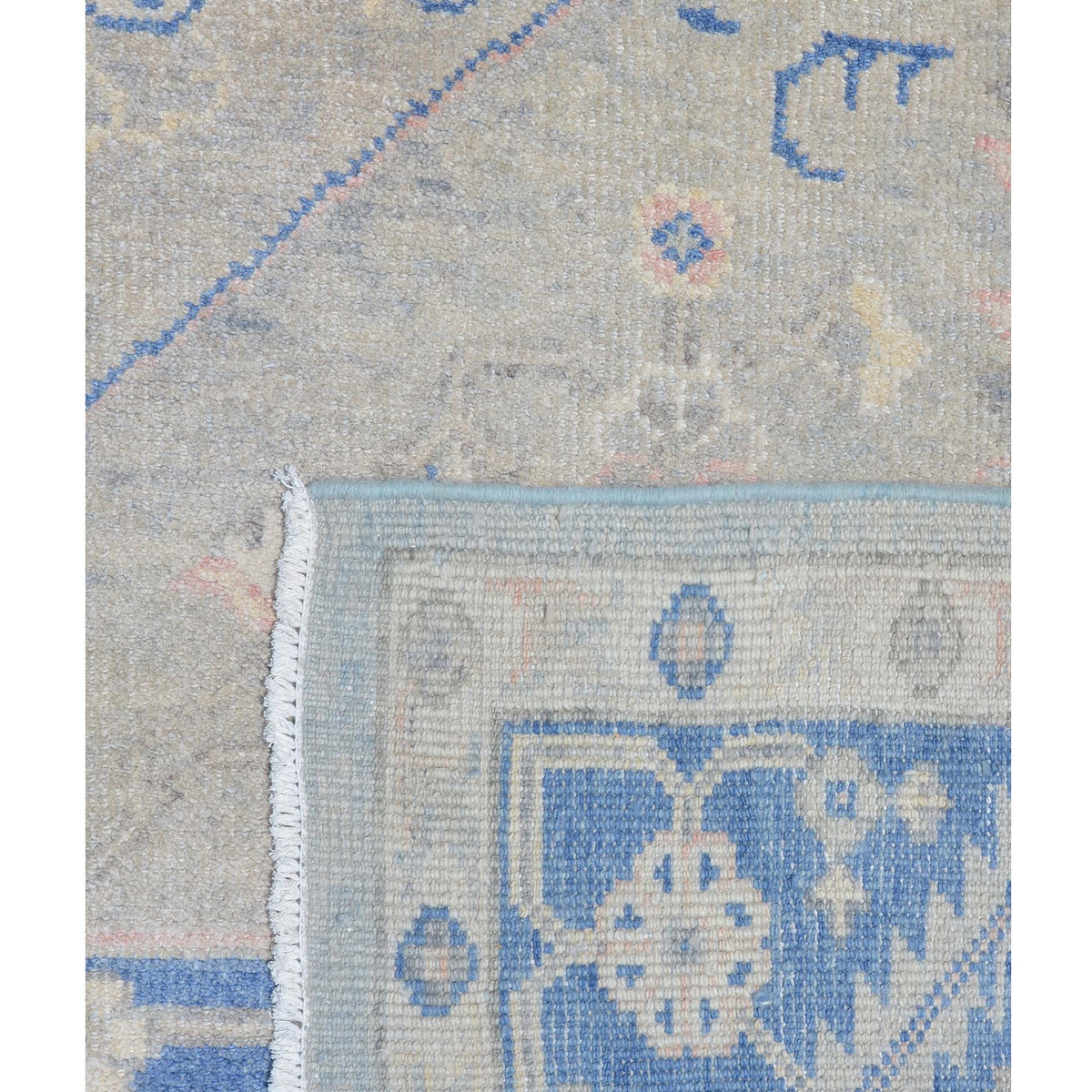 Pacific Ushak 43433 Blue Blue Transitional Hand Knotted Rug