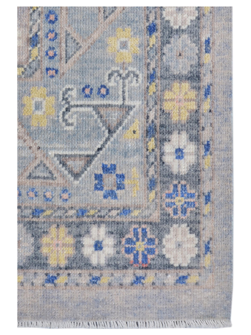 Pacific Ushak 43440 Beige Grey Transitional Hand Knotted Rug