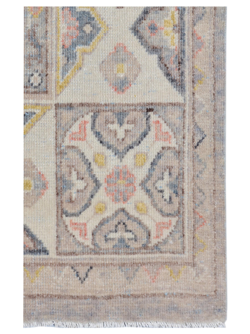 Pacific Ushak 43441 Beige Ivory Transitional Hand Knotted Rug