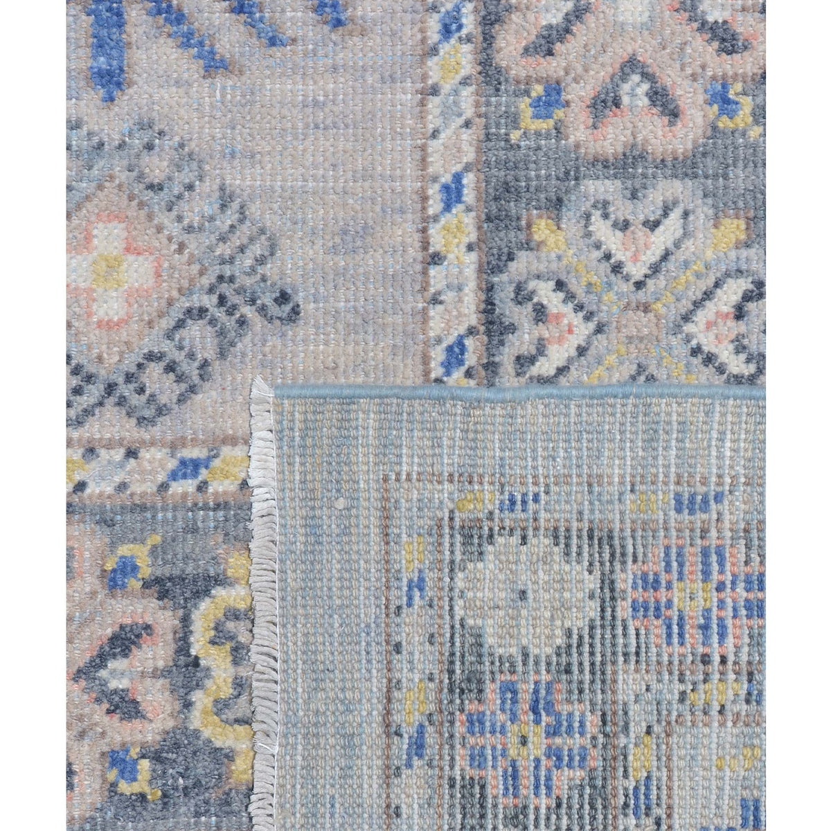 Pacific Ushak 43442 Blue Ivory Transitional Hand Knotted Rug
