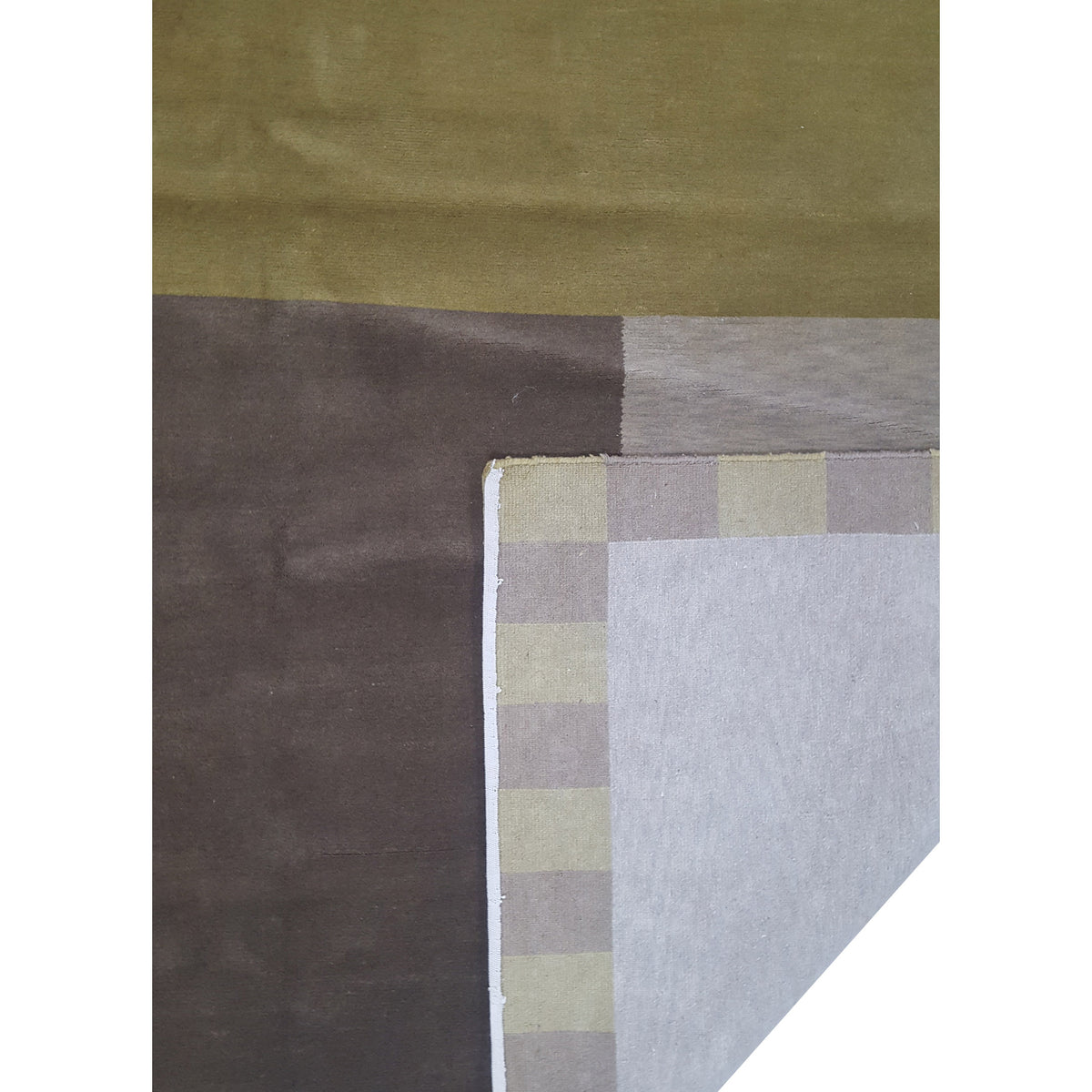 Pacific Tranquality 43453 Olive Brown Modern Hand Knotted Rug